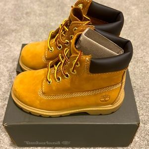Timberland Classic 6 inch waterproof boot, wheat nubuck, size 8 (toddler)
